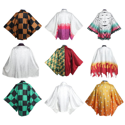 Demon Slayer: Kimetsu no Yaiba peripheral clothes anime two-dimensional haori summer dark pattern jacket Japanese style cloak clothes