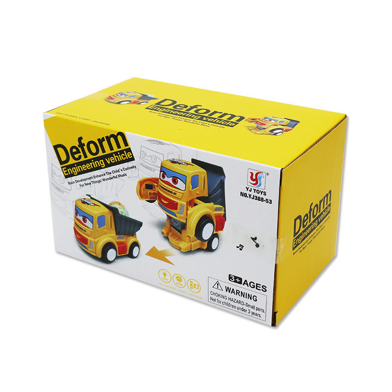 La misma transformación automática de Tiktok apaga la luz de la música giratoria universal eléctrico pequeño puesto DE VEHÍCULOS DE INGENIERÍA juguetes populares para hombres y mujeres