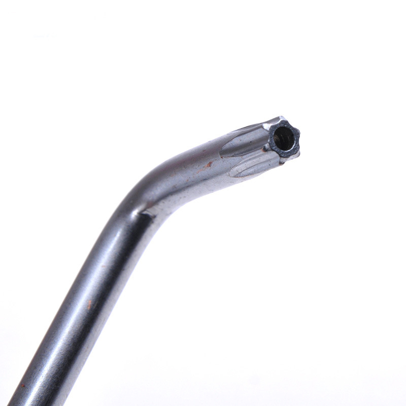 【厂家直销】L型双头梅花带孔扳手梅花带柱防盗螺丝专用T10-T50