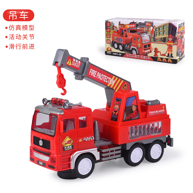 Juguetes de parada al por mayor coche eléctrico grande vehículo de ingeniería universal juguete 4D música ligera modelo de coche de juguete para niños