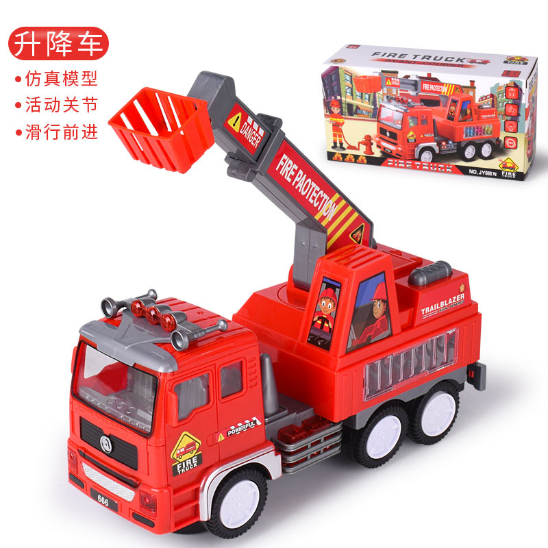 Juguetes de parada al por mayor coche eléctrico grande vehículo de ingeniería universal juguete 4D música ligera modelo de coche de juguete para niños