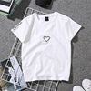 Couple clothing for beloved, T-shirt, long-sleeve, summer clothing, top, plus size, oversize, with short sleeve, with embroidery