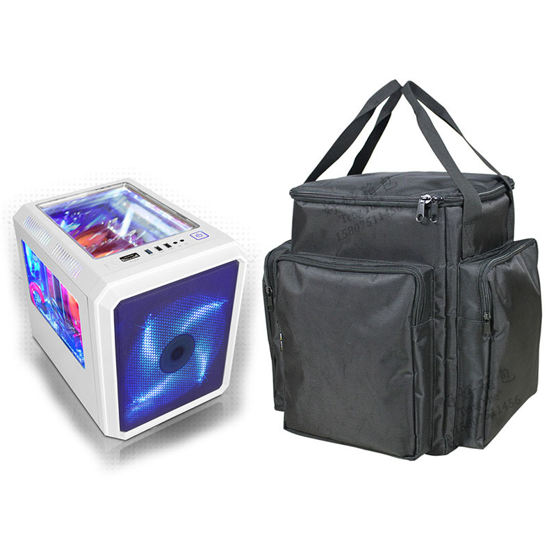 883 데스크탑 컴퓨터 작은 케이스 저장 가방 게임 호스트 스피커 저장 휴대용 배낭 맞춤형