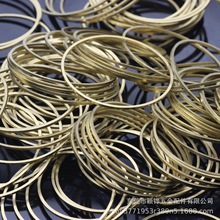 DIY饰品耳饰材料黄铜无缝圈耳环配件扁圈铜环厂家批发多种尺寸