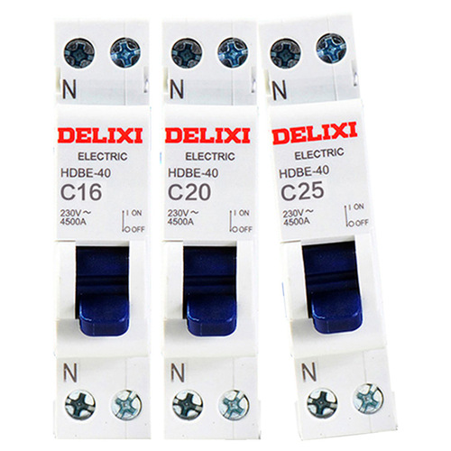 Delixi household small circuit breaker DPN single chip 1P double in and double out 16A 20a 32A smart air switch