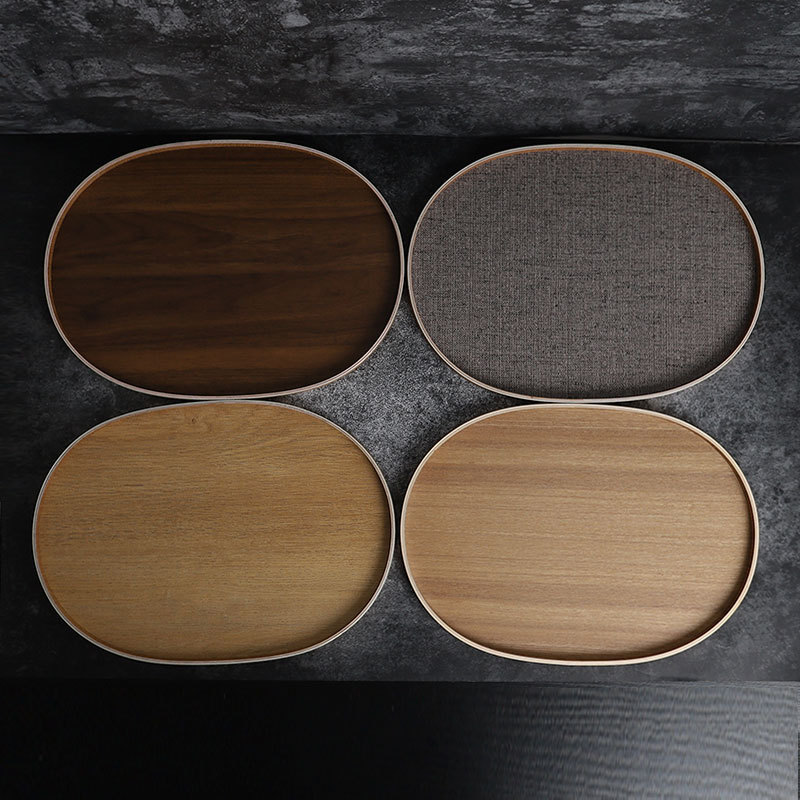 Fábrica directa boutique vintage placa de madera creativa oval disco de madera postre bandeja de madera al por mayor gran cantidad de descuento