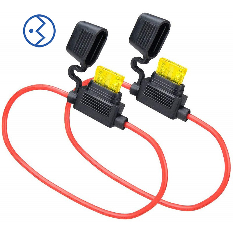 源头厂家直供 中号 1015 红色线14# 环形 300mm配 20A汽车保险座