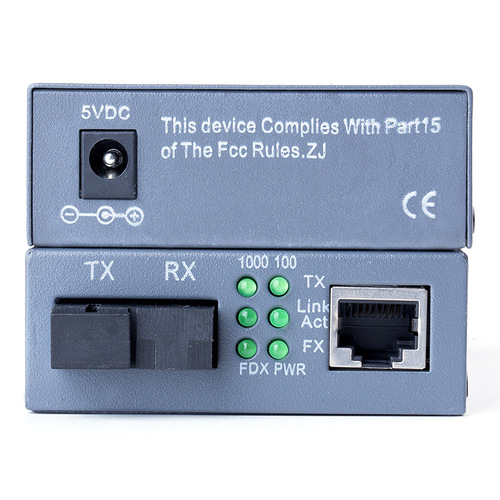 A pair of HTB-GS-03AB external gigabit single-mode single-fiber optical transceiver