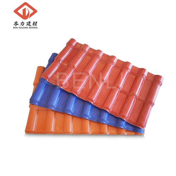 Foshan Benli Building Materials Synthetic Resin Tile Villa Villa Antique Roof Insulation Tile Red Wave Resin Tile Factory