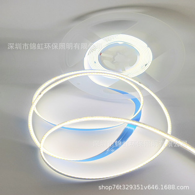 超薄8毫米宽COB软灯条白光暖光480灯5米/卷12V/24V显指80柔性灯带