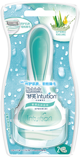 Schick/Shufu big soap head sensitive razor depilation privates armpit hair shaving set 1 blade holder 2 blade head