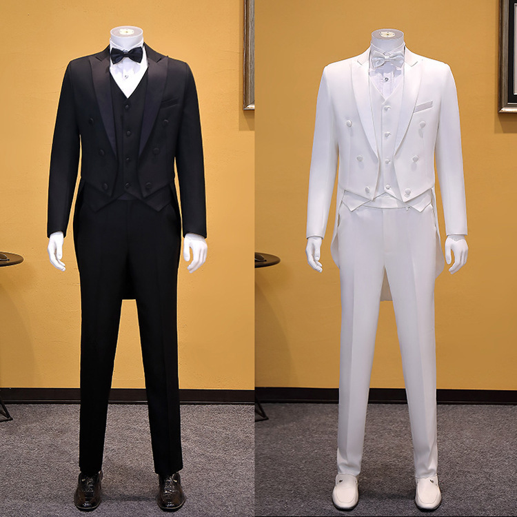 New Men's Tuxedo Singer Host Dress Studio Stage Performance Clothing Men's Chorus Conductor Art Test Clothing New Men's Tuxedo Singer Host Dress Studio Stage Performance Clothing Men's Chorus Conductor Art Test Clothing