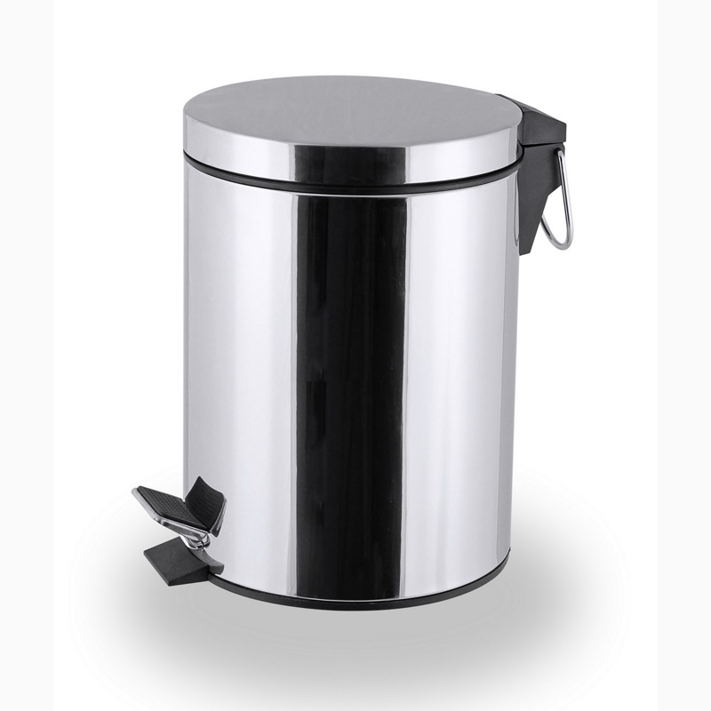 Stainless Steel Trash Can, Pedal-Type Sanitary Bin, Household Bathroom Kitchen Bedroom, Factory Direct Sale, Leak-Proof and Thickened