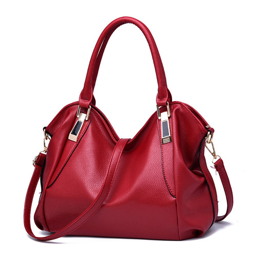 Manufacturer  Fashion Soft Leather Handbag Large Capacity Women's Bag Middle-aged Women's Shoulder Crossbody Bag