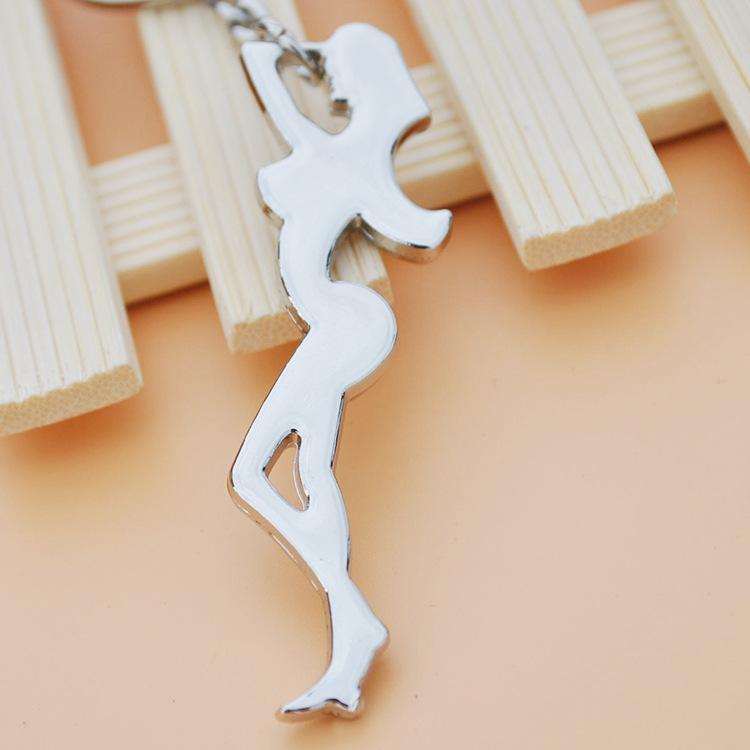 Personalized creative metal keychain beauty bottle opener keychain advertising promotional gifts laser LOGO generation