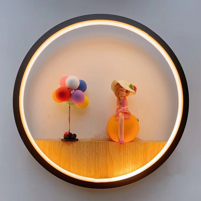 lámpara de pared nórdica lámpara de cabecera pasillo escalera de niños lámpara de cabeza creativa sala de estar cabecera dormitorio lámpara de pared de red ahora