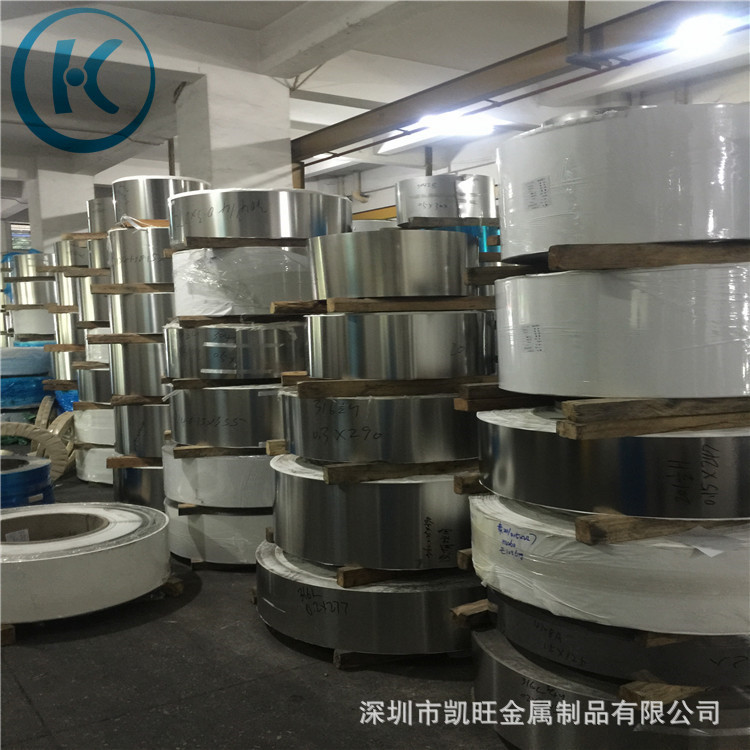 304TA超平不锈钢带钢片0.08 0.12mm 301不锈钢弹簧发条带去毛刺