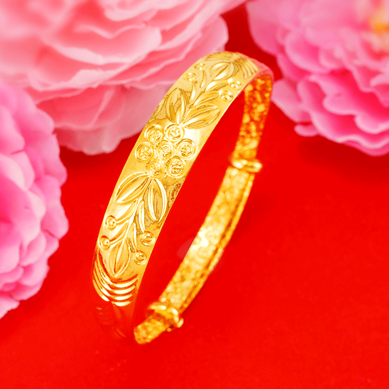 Pulseras vietnamitas de oro de arena para mujeres que no se desvanecen durante mucho tiempo, joyas de imitación de cobre dorado, puestos callejeros del mercado nocturno, pulseras populares de productos pequeños