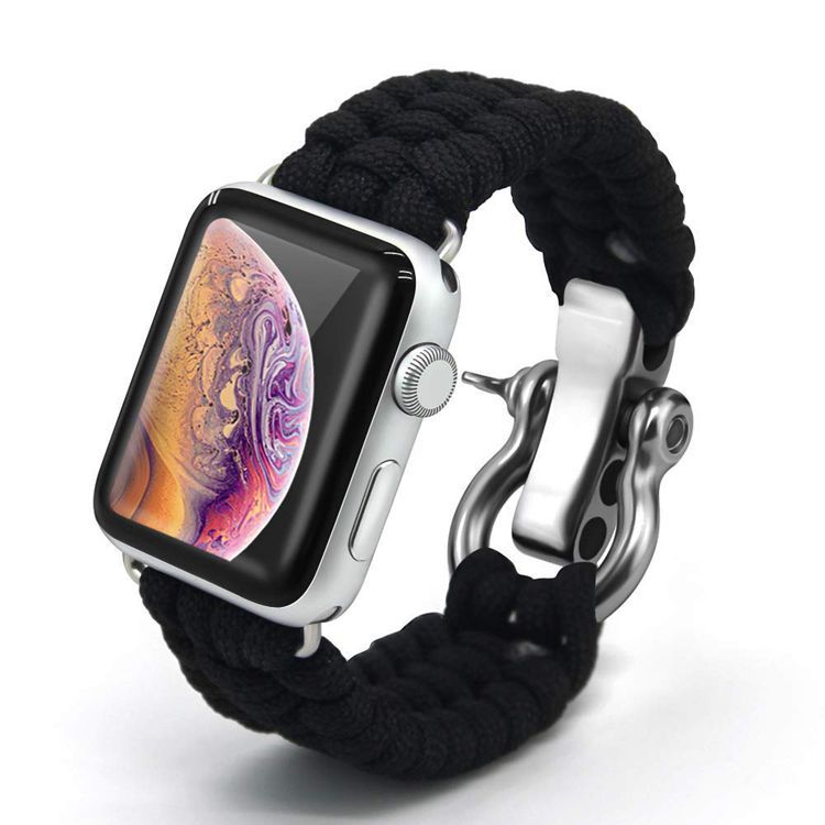 for apple strap iWatchS9 strap hand woven millet strap outdoor sports nylon braided rope