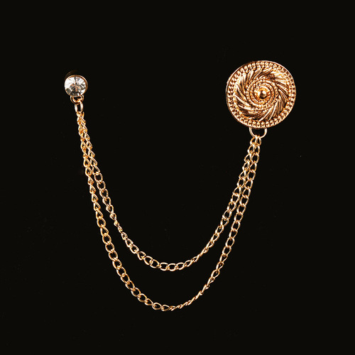 Direct Factory Sale Fashion Trend English Style Chain Brooch Individual Small Clothing Versatile Boutonniere Pin Accessory