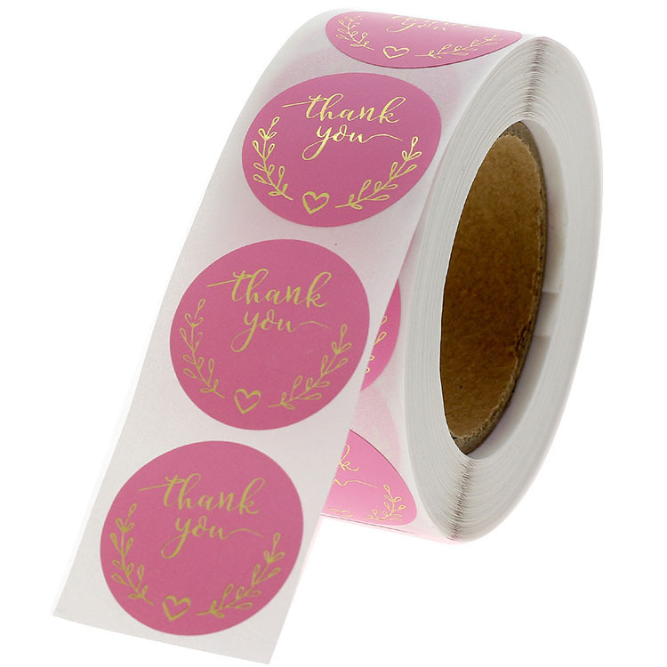 Wedding decoration Rose Red bronzing THANK YOU stickers THANK YOU STICKER