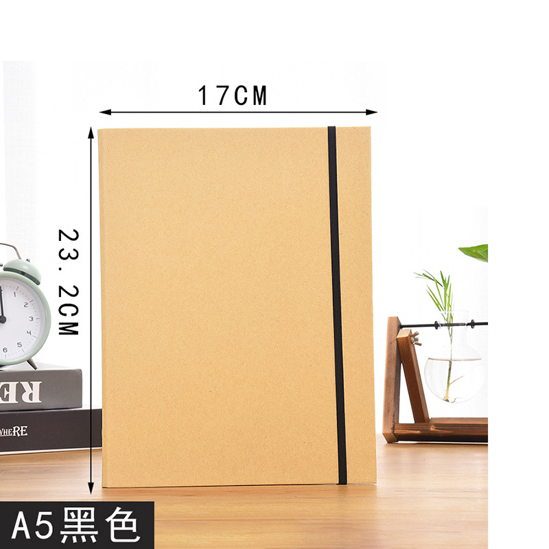 A5 검은색 벨트 크라프트지