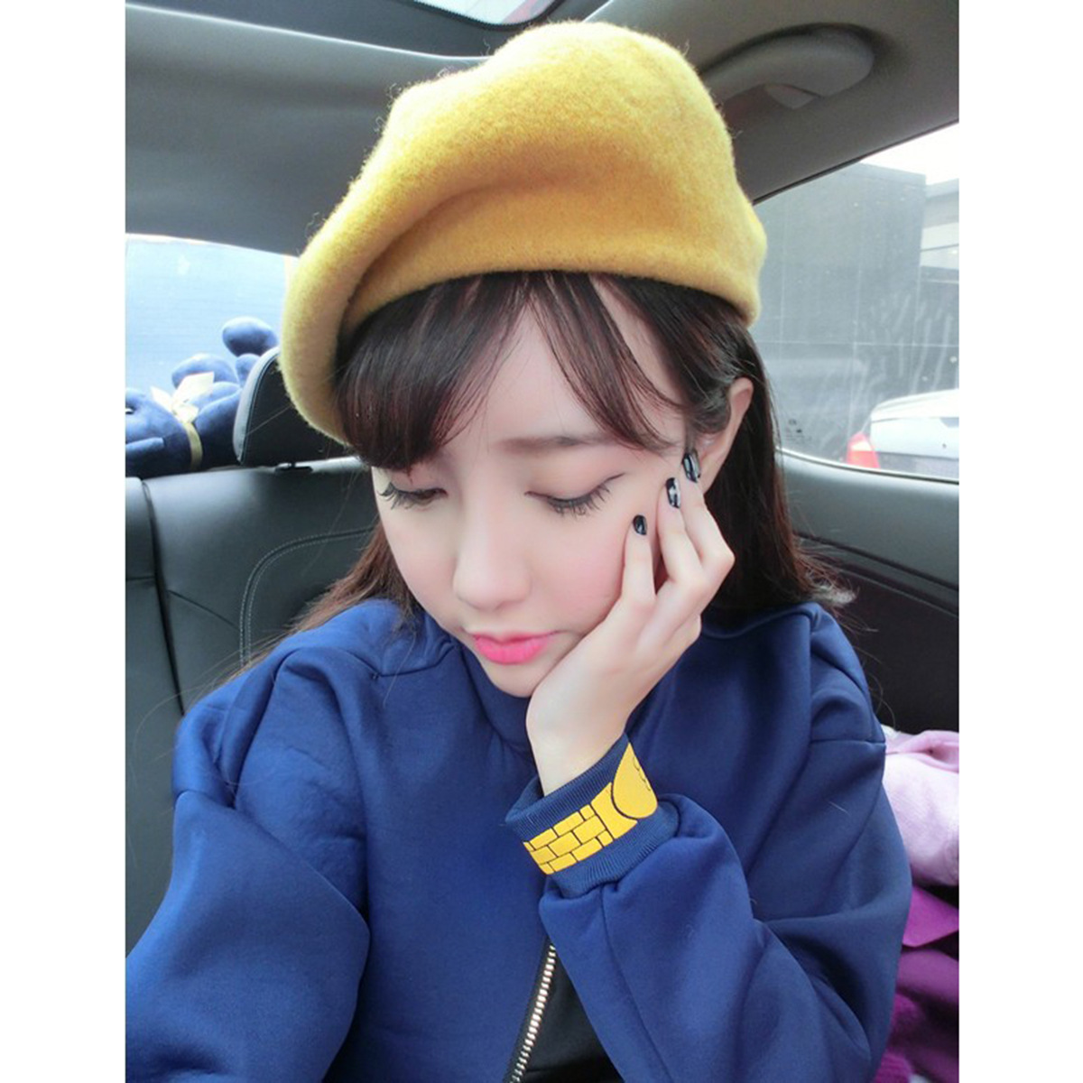 Sombrero de moda de las mujeres popular sombrero boina Otoño e Invierno color sólido octogonal Sombrero estilo coreano sombrero melón fabricante