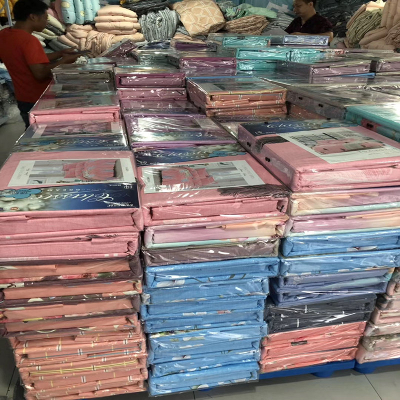 床上四件套尾货夏凉被毛毯被套床单被子库存摆地摊外贸透气轻薄