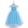 Small princess costume, trench coat, complex dress, suit, “Frozen”, with snowflakes