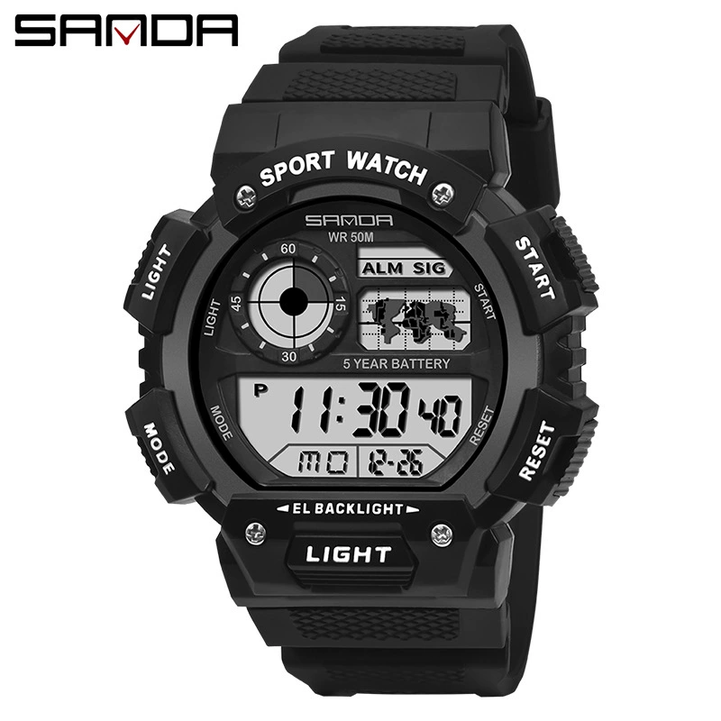 водонепроницаемые ударопрочные электронные трендовые универсальные цифровые часы для мужчин и женщин