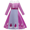 Small princess costume, trench coat, complex dress, suit, “Frozen”, with snowflakes