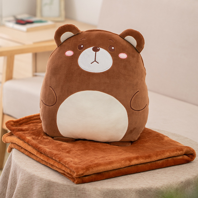 다크 브라운 곰 담요