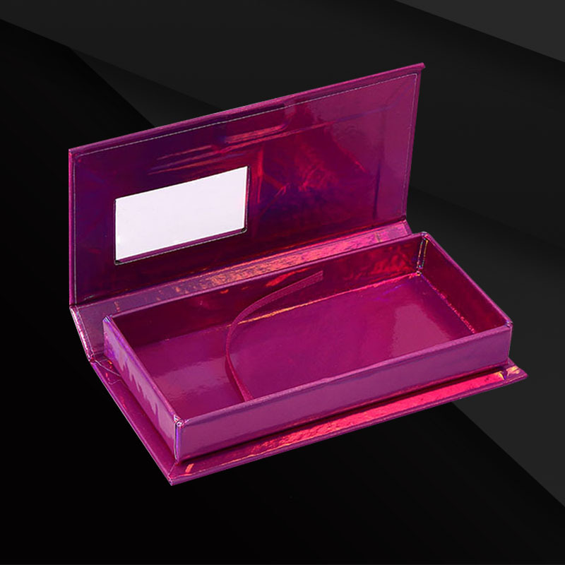 镭射眼睫毛盒子 彩盒化妆品盒印刷 假睫毛包装盒加印LOGO包邮