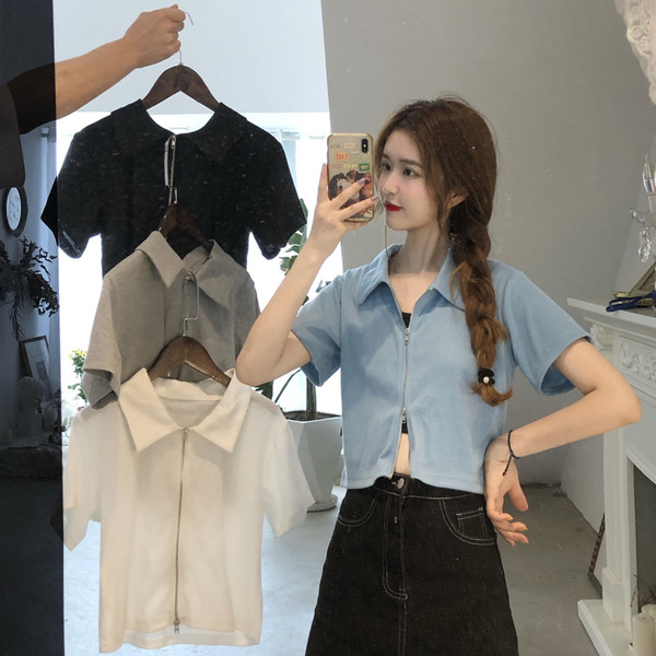 Summer fitted short short sleeve T-shirt