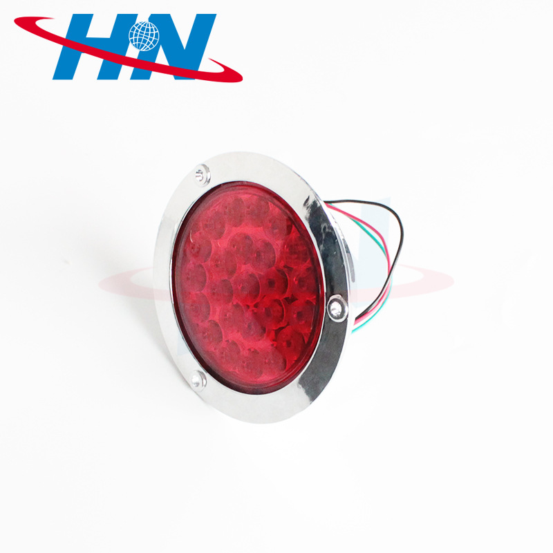 Luz Trasera de Freno para Camión, Remolque y Automóvil, 12V 24V 24LED, Electrochapada, Impermeable y Antivaho