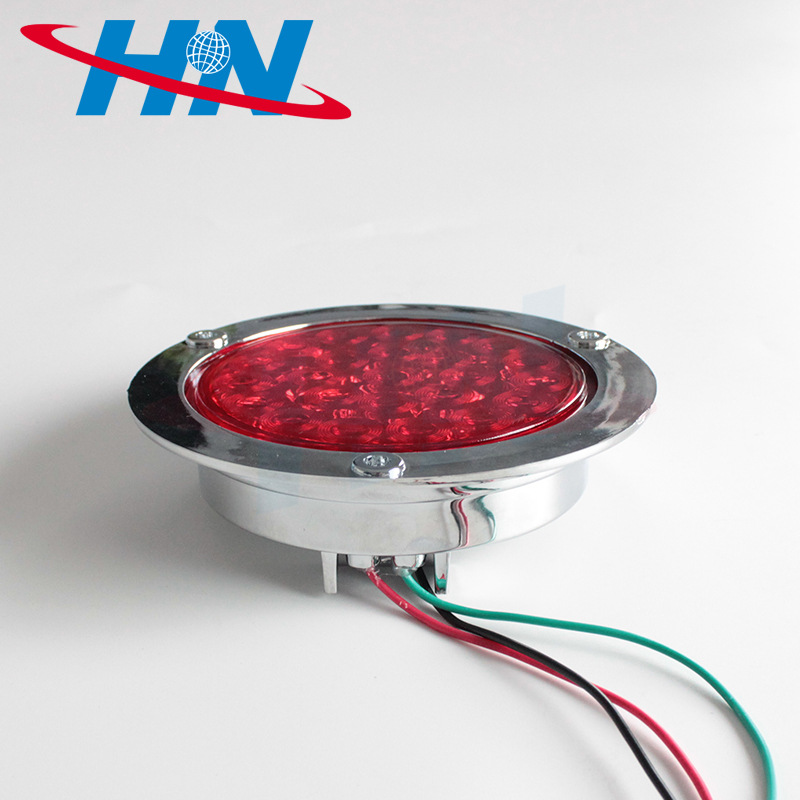 Luz Trasera de Freno para Camión, Remolque y Automóvil, 12V 24V 24LED, Electrochapada, Impermeable y Antivaho