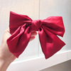 Red hairgrip with bow, brand hairpins, hair accessory, hairpin, internet celebrity