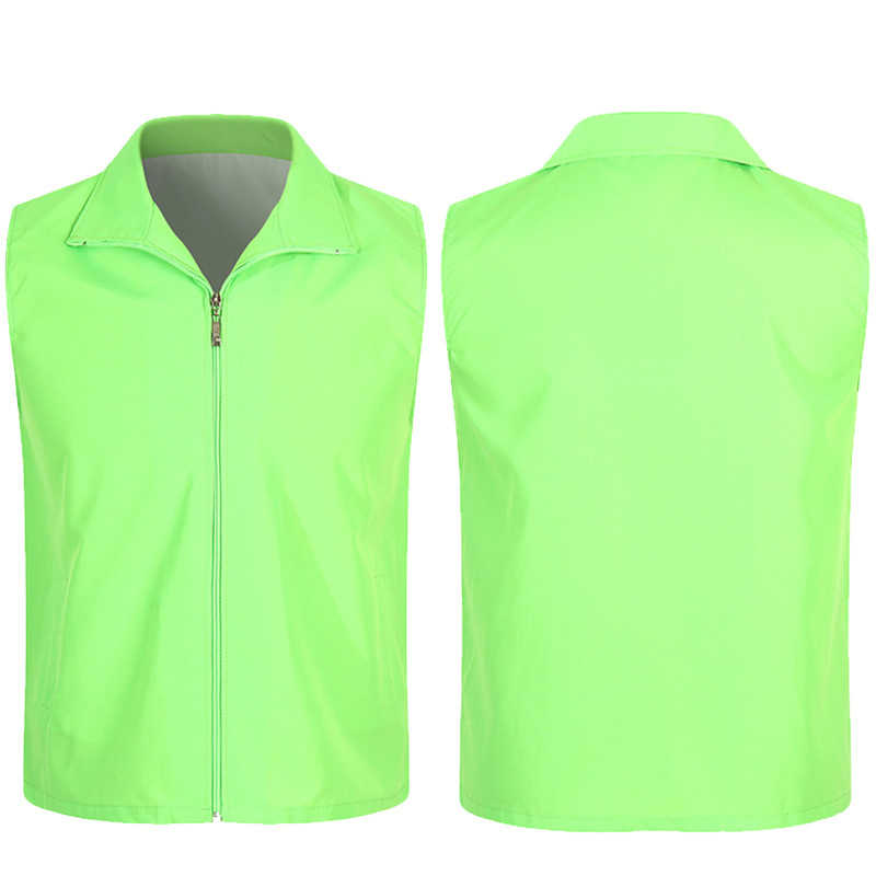 Chaleco compuesto de terciopelo de goma logotipo personalizado supermercado bienestar público publicidad camisa ropa de trabajo personalizada chaleco al por mayor