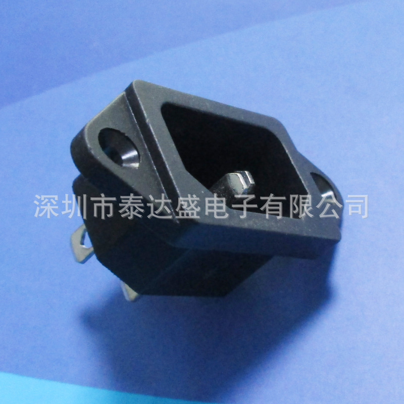 安规出口品质C14充电接口 AC交流电15A大电流输入电源插座DB-14-1