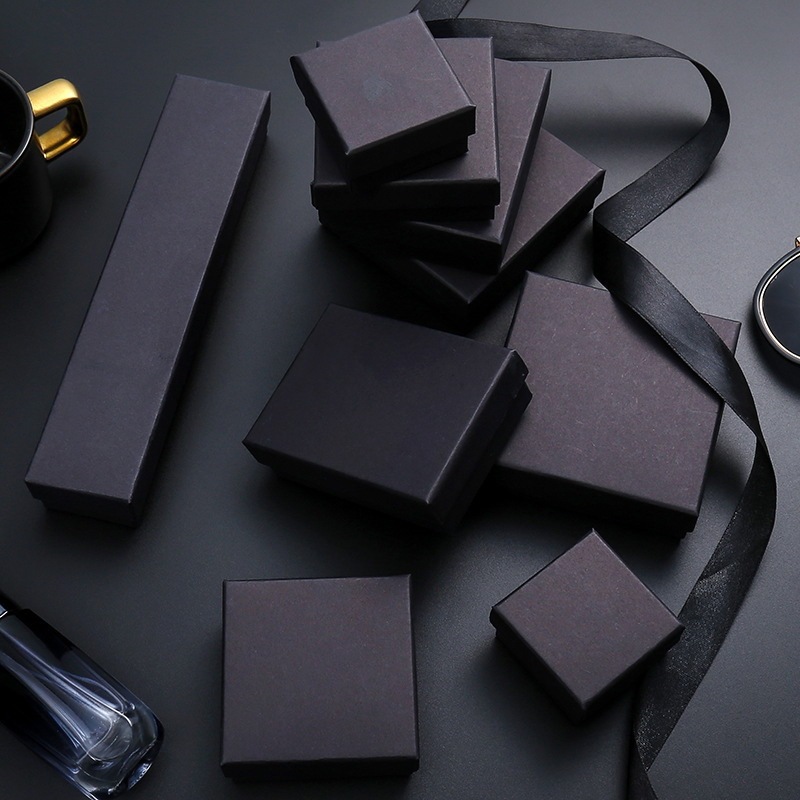Hot sale Kraft paper hard paper gift box jewelry fashion jewelry box bracelet necklace earrings gift box wholesale