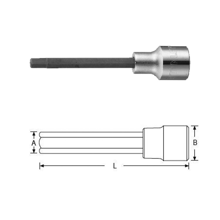 STANLEY 史丹利12.5MM系列100mm长6角旋具套筒5MM 89-200-1-22