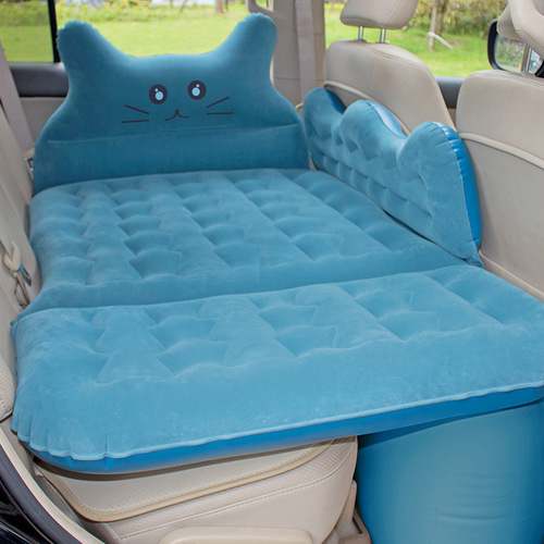 Car inflatable bed, rear seat car inflatable mat, backseat car air pad sleeping pad foldable bed, vehicle mattress