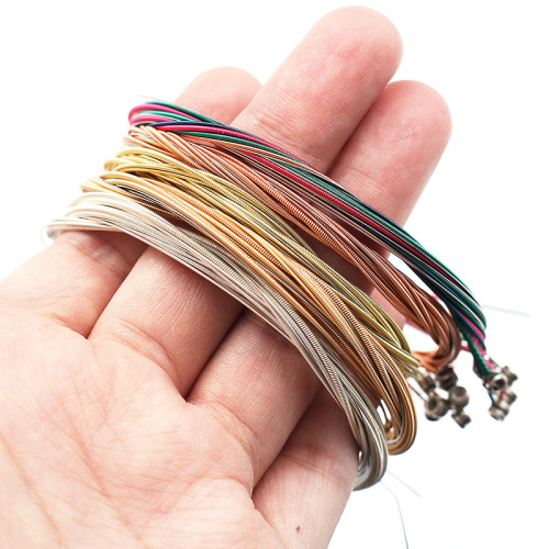 Perseus folk guitar strings wooden guitar strings colorful strings single one string 6 black line phosphor bronze guitar strings