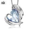 Necklace, universal crystal pendant, European style, simple and elegant design, wholesale