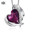 Necklace, universal crystal pendant, European style, simple and elegant design, wholesale