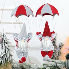 クリスマスシーンの装飾クリスマス顔のないスカイダイビング老人パラシュートクリスマスウィンドウ吊り下げ装飾ギフト