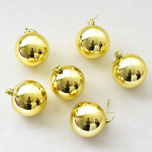 NUCHI跨境圣诞树装饰球亮光球哑光吊球商场店铺装饰圣诞节装饰品