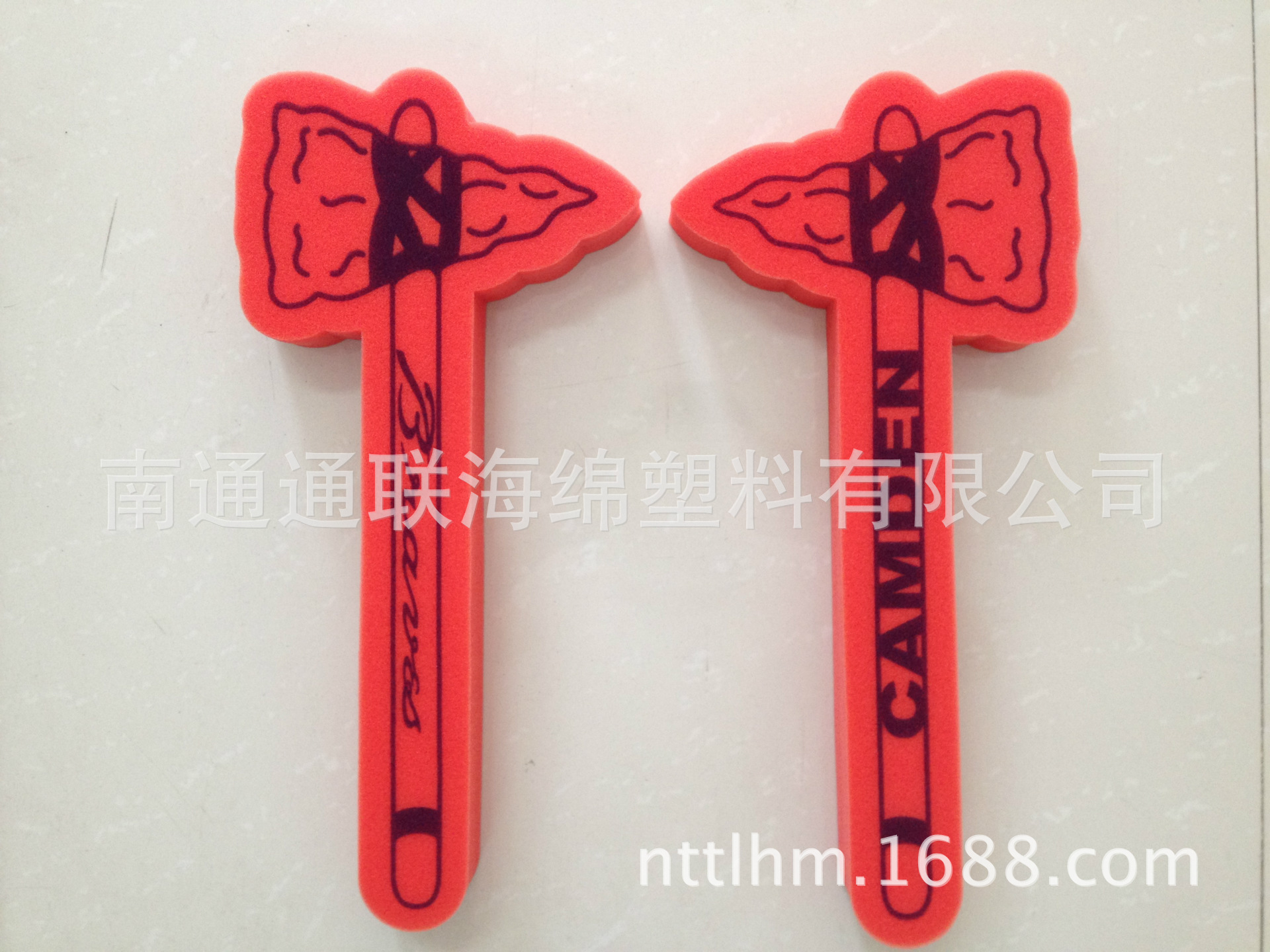 印花海绵斧头 海绵工艺品