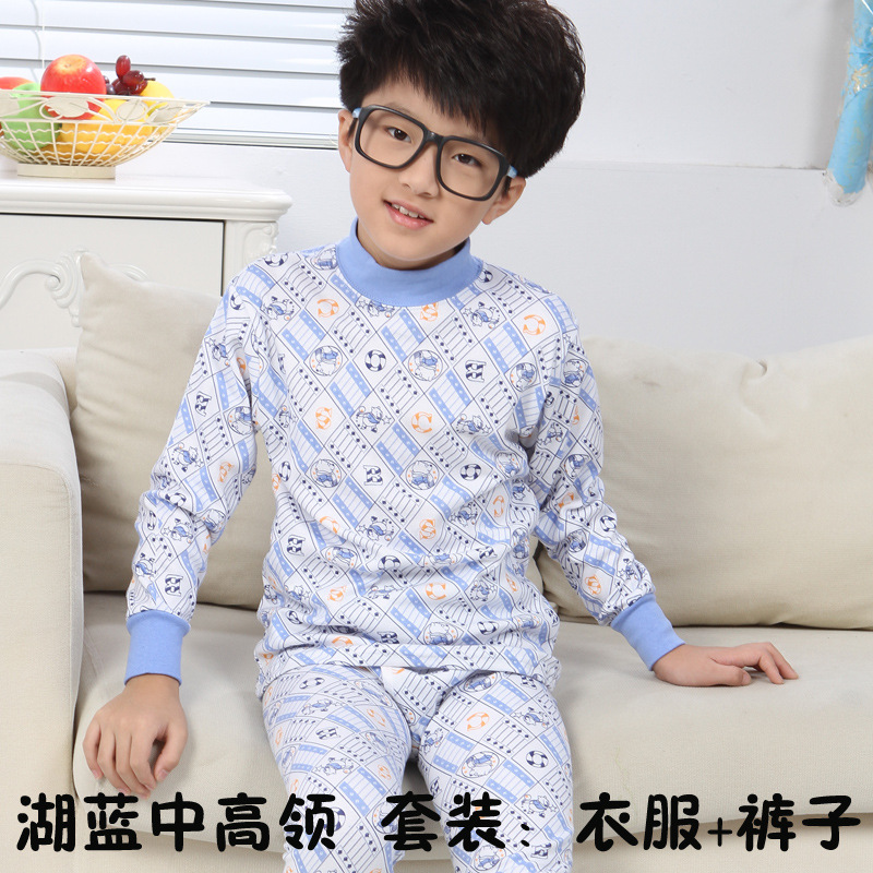 2023 ropa interior infantil traje de algodón medio y grande ropa de otoño para niños pantalones largos conjunto ropa interior para niños suéter de algodón puro algodón