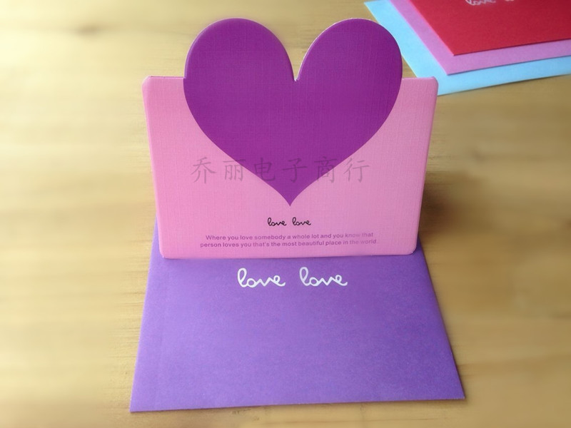 Creativo negocio simple amor tarjeta de felicitación Tarjeta de juramento Tarjeta de bendición de boda Tarjeta de mensaje creativo fábrica al por mayor